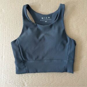 Wilo The Label Base Ribbed Charcoal Longline Sports Bra Size XS Wilo Activewear